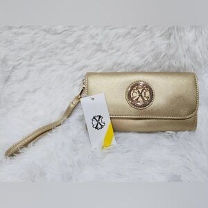 Christian Lacroix Gold Wristlet Clutch